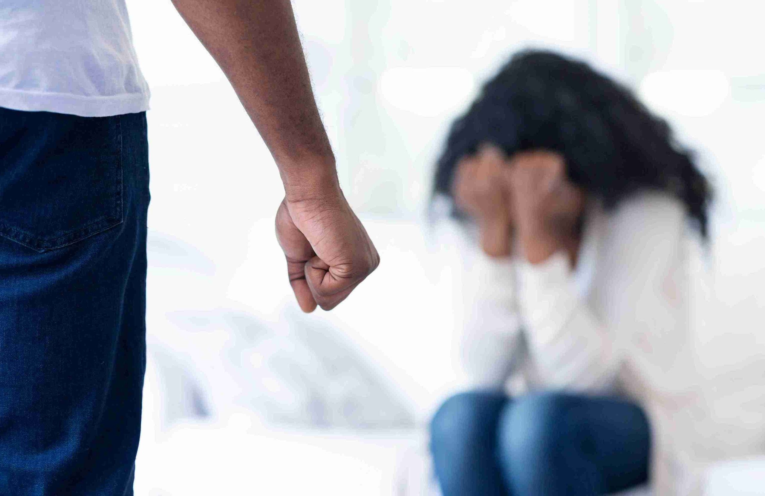 Image illustrating domestic violence anxiety and fear in a bedroom.